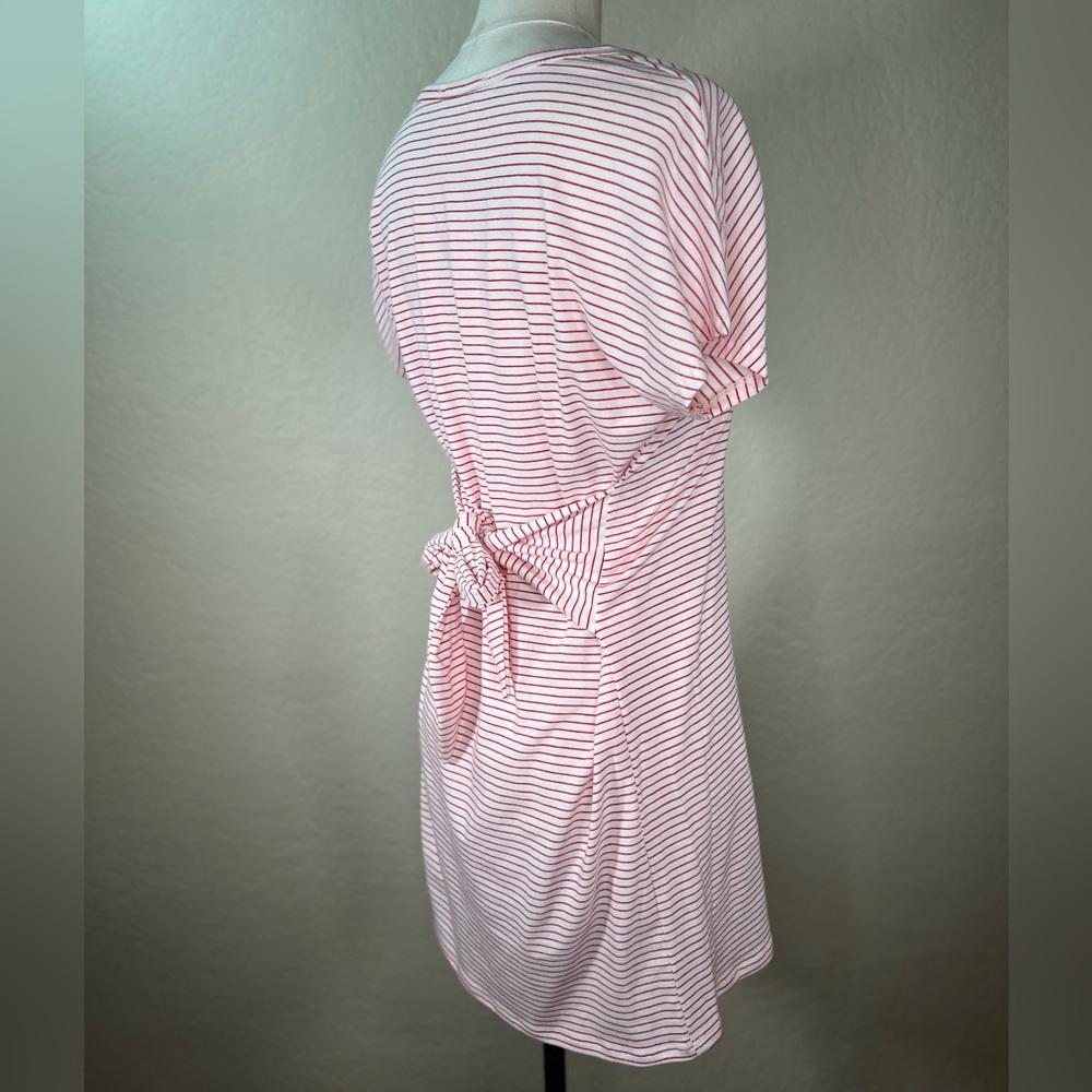 Fantastic Fawn Striped Mini Tie Waist Cotton & Spandex Dress Size Small EUC